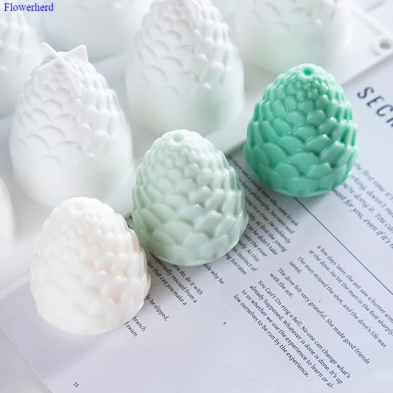 8 формами сосновая шишка формы мыло ручной работы силиконовые 3d Fondant (сахарная)