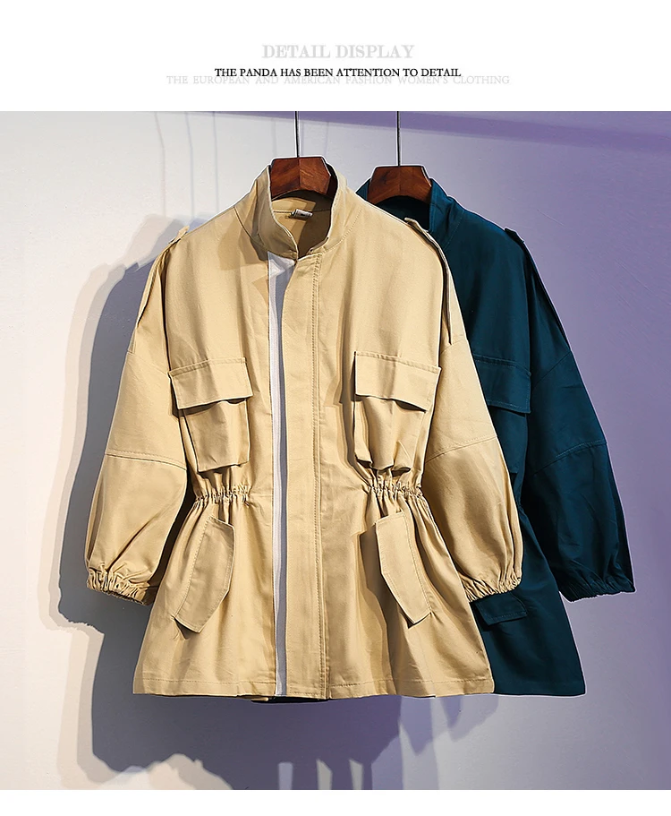 Большой размер, Женская Весенняя и осенняя новая свободная куртка, рабочие пальто 1943