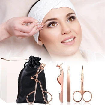 

KROFAUE Eyelash Curler Professional False Eyelashes Applicator Tool Kit with 4 Eyelash Curler Refill Replacement Pads