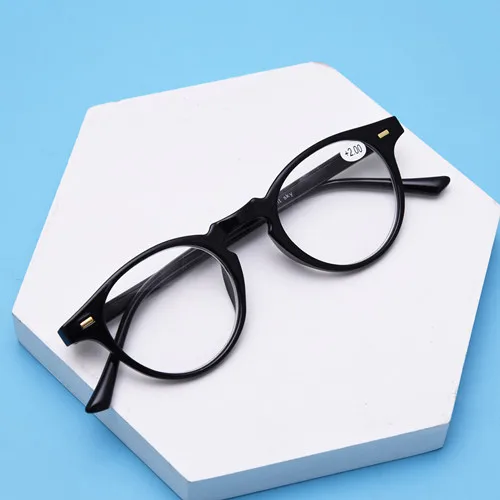 Леопардовые черные очки для чтения, в стиле ретро мужские и женские круглые очки для чтения женские пресбиопические Gafas Lunettes De lection+ 1,0+ 1,5+ 2,0 - Цвет оправы: Черный