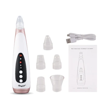 

USB Rechargeble Face Cleansing Hot Compress Vacuum Blackhead Remover LCD Display 3 Models Anti Wrinkle Acne Removal Beauty Care