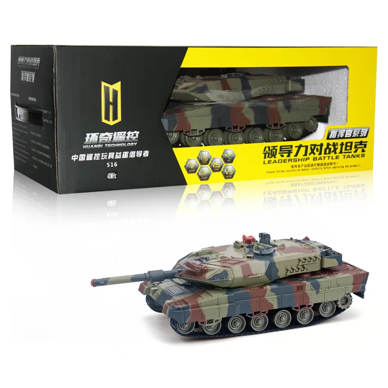 HUAN QI 516 10 Танк масштаб 1/24 немецкий Леопардовый A6 инфракрасный боевой RC танк со