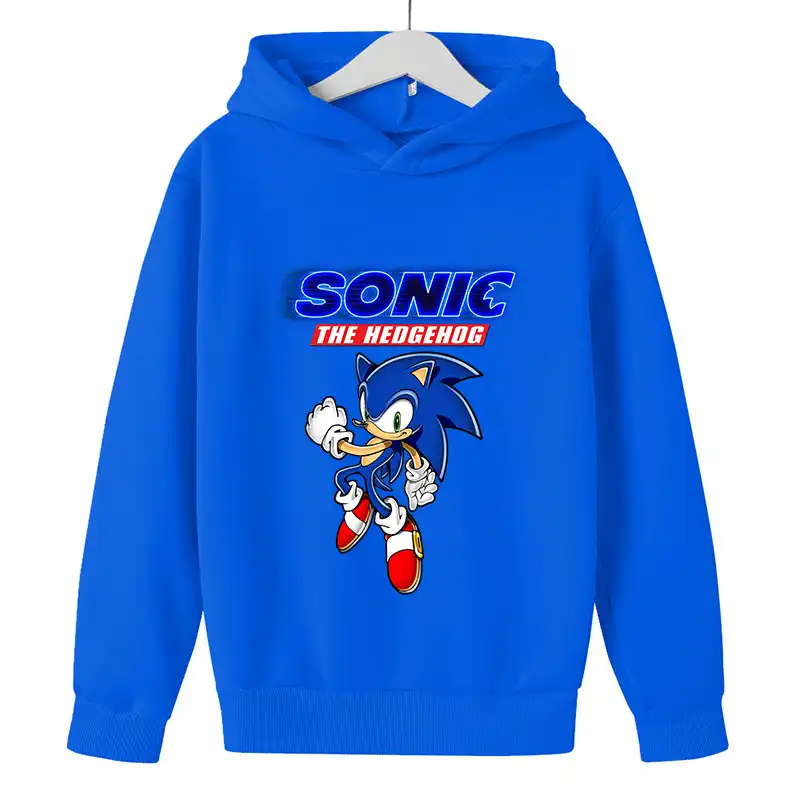 SUPFANS Sonic The Hedgehog Felpa Sonic a maniche lunghe con cappuccio  lencicol Sport e tempo libero Felpe con cappuccio