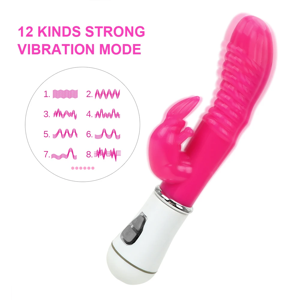 Rabbit Vibrator With Clitoral Stimulator And G-spot Massager_voghion.com