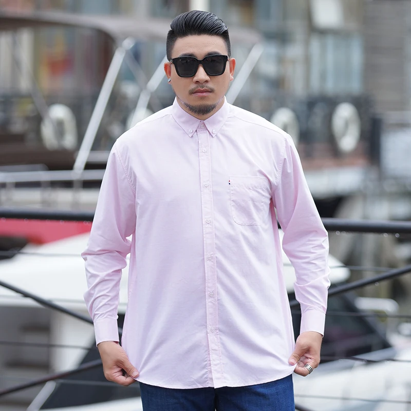 10xl 9xl 8xl 6xl осень и зима новая британская Однотонная рубашка с длинными рукавами дикие Блузы больших размеров бюст 160 см