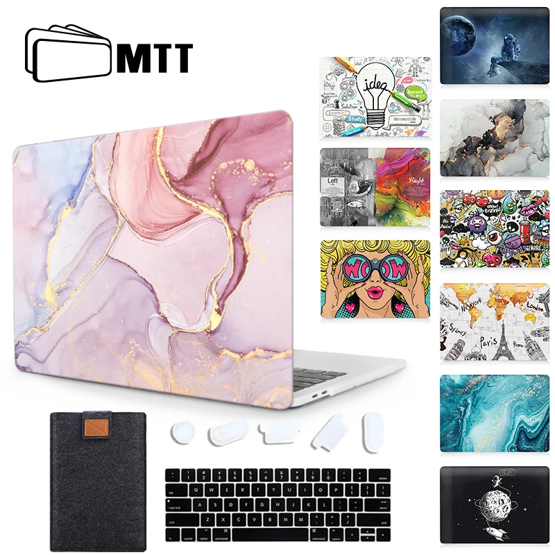 MTT чехол для ноутбука Macbook Air Pro Retina 11 12 13 15 16 жесткий macbook 3 с сенсорным ID a2289 a2251 a1278