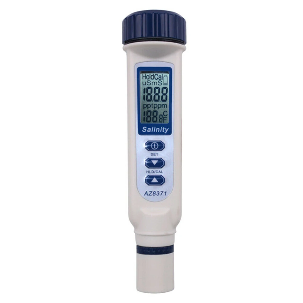 AZ8371 Точный Цифровой ЖК-дисплей Водонепроницаемый манометр портативный Salinometer еда Температура ручной тестер морской воды проводимость