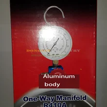 HS-468AH 1-way R410 алюминиевый корпус Манометр высокого давления одиночный манометр для холодильного инструмента A/C