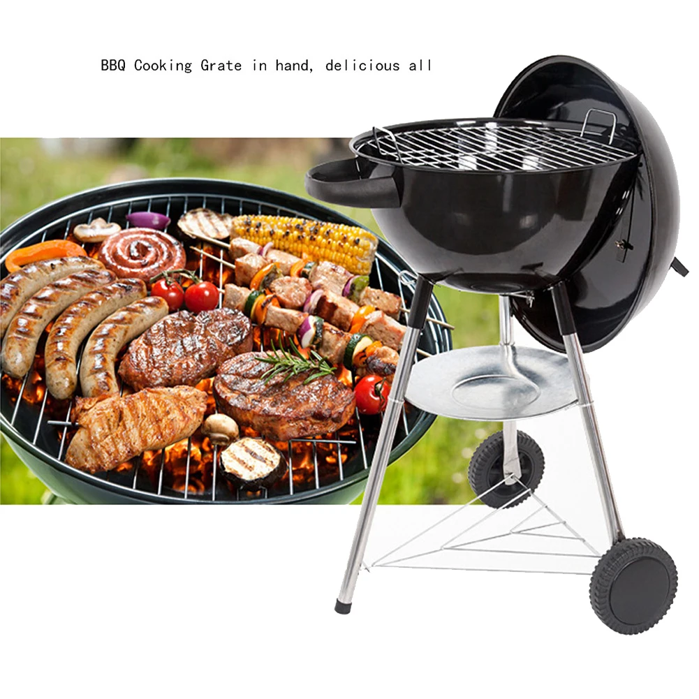Round Non-stick Heat Resistance Stainless Steel Outdoor Barbecue BBQ Grill Rack Bright Smooth Surface