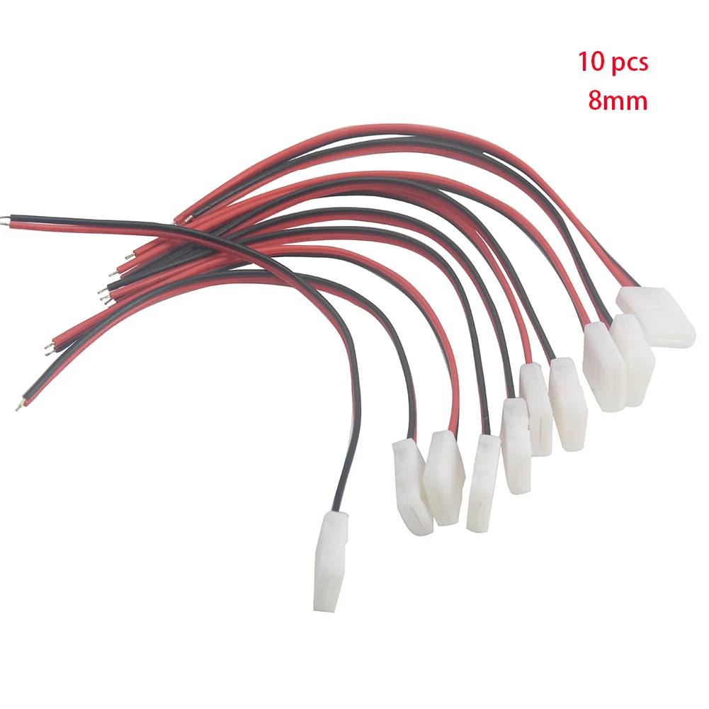 2-шпильки Мощность разъем адаптера переменного тока для 3528/5050 светодиодные ленты провода с печатной платой 8 мм/10 мм