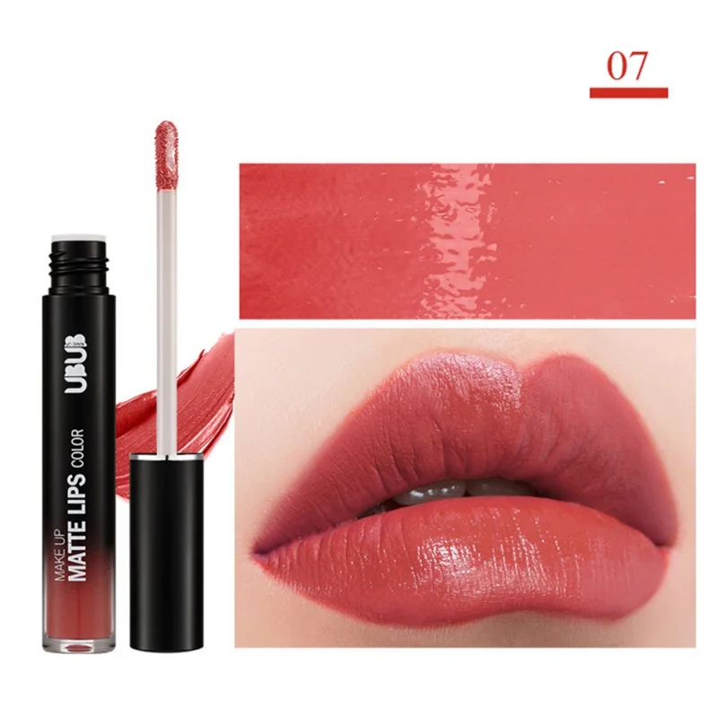 7 Colors Matte Liquid Lipstick Waterproof Moisturizer Smooth Lip Stick Long-lasting Lip Tint Cosmetic Makeup Charming Goddess E1