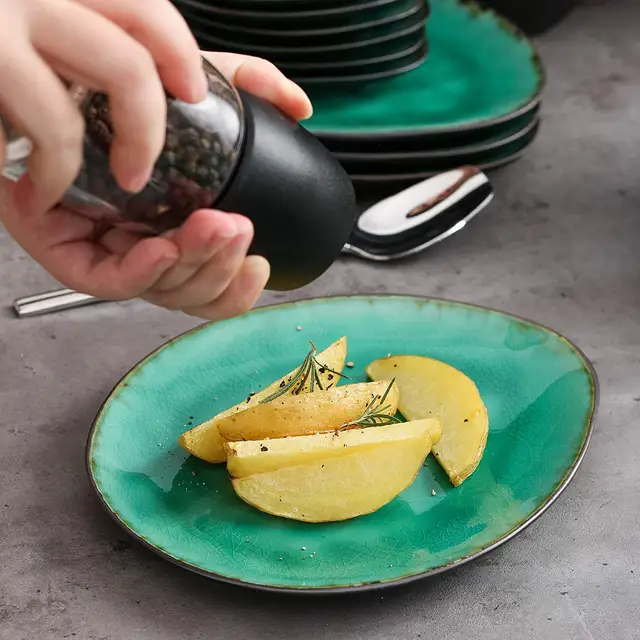 Vancasso Coco 11 Darabos Fazekaskő Vintage Kerámia Vacsorakészlet 4*Merülő Edényekkel És Tálral, 1*Dince Plate2*Desszertlemez Készlet - Image 5