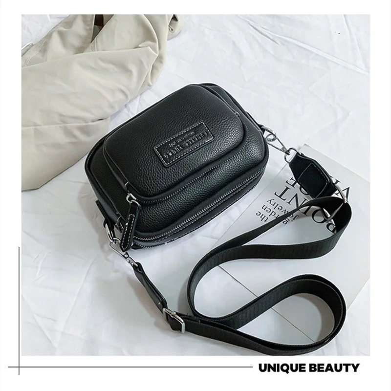 

High Quality Leather Fashion Casual Broadband Messenger Bag Woman Famous Luxury Brand 2019 Autumn New Fashion Woman Bag