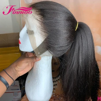 

Light Yaki Straight 13x6 Lace Front Human Hair Wigs With Baby Hair For Women Silk Base Wigs Brazilian Remy Hair Wigs Pre Plucked