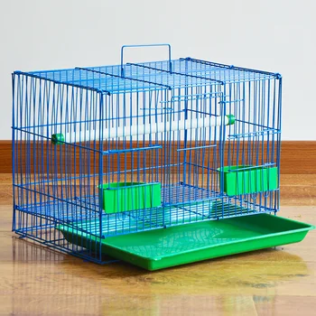 

Dual Metal Pigeon Rabbit Bird Cage Portable Handle Wire Small Birds Nest Starling Thrush Parrot Universal Cage Bird Products