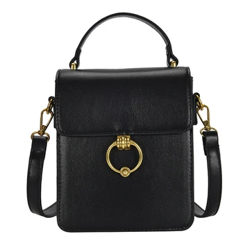 

AUAU-Trendy Small Square Bag Texture Fashion Shoulder Bag Simple Casual Messenger Bag