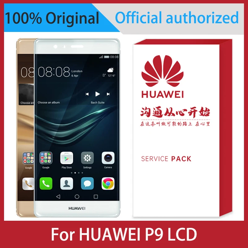 Оригинальный дисплей 5 2 ''для Huawei P9 LCD EVA-L09 L19 L29 сенсорный экран дигитайзер в