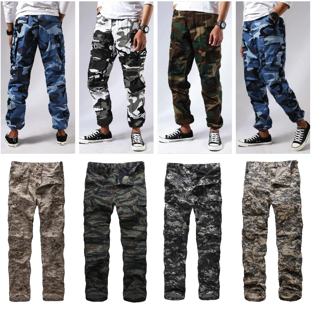 Billige Herren Militär Armee Kampf BDU Hosen Arbeiten Casual Camouflage Fashion Cargo Hosen