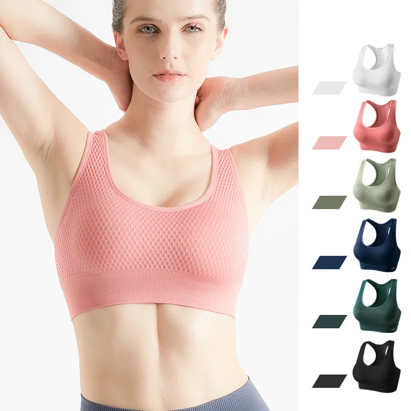 

Women Sport Bras Yoga Shirt Fitness Running Vest Underwear Padded Bra Crop Sport Top Underwear Wireless Push Up Brassiere