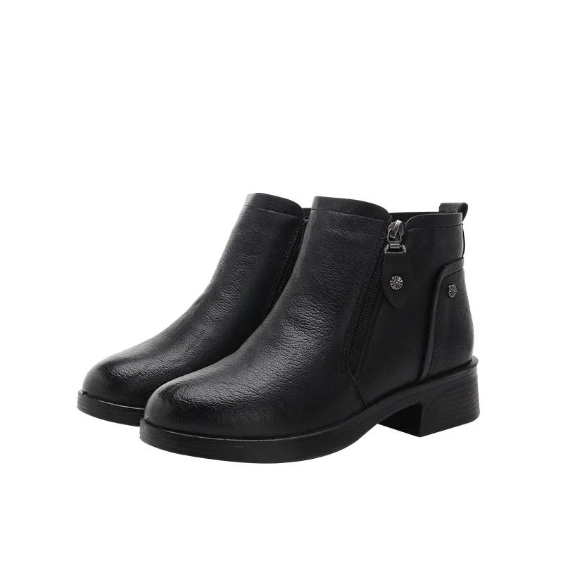 Women's Winter Boots Keep Warm Ankle Shoes High Fashion Ankle Boots For Women Chunky Fashion Womens Shoes Zapatos De Mujer