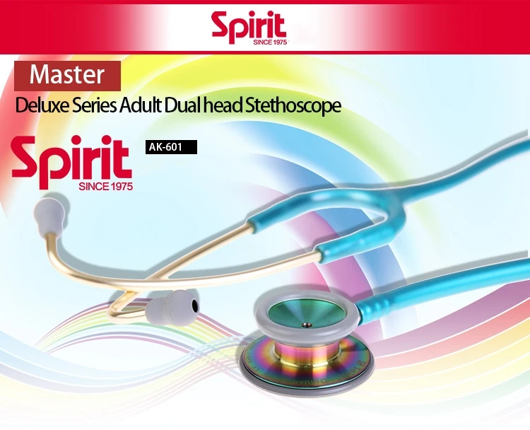 Spirit Medical Double-sided Stainless Steel Dual Head Stethoscope Deluxe Series Stetoskop For Medical Instruments