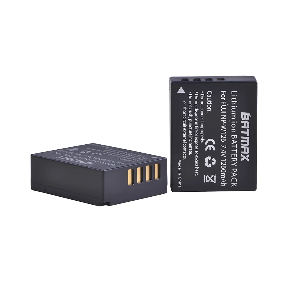 Batmax 4 шт. NP-W126 NPW126 Батарея akku для ЖК-дисплея с подсветкой Fujifilm FinePix HS30EXR HS33EXR X-Pro1 X-E1 X-E2 X-M1 X-A1 X-A2 X-T1 X-T10 X-T20