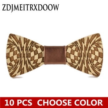 

New design mens ties wood Laser engraving Marriage ties cravate women bowtie drop shipping