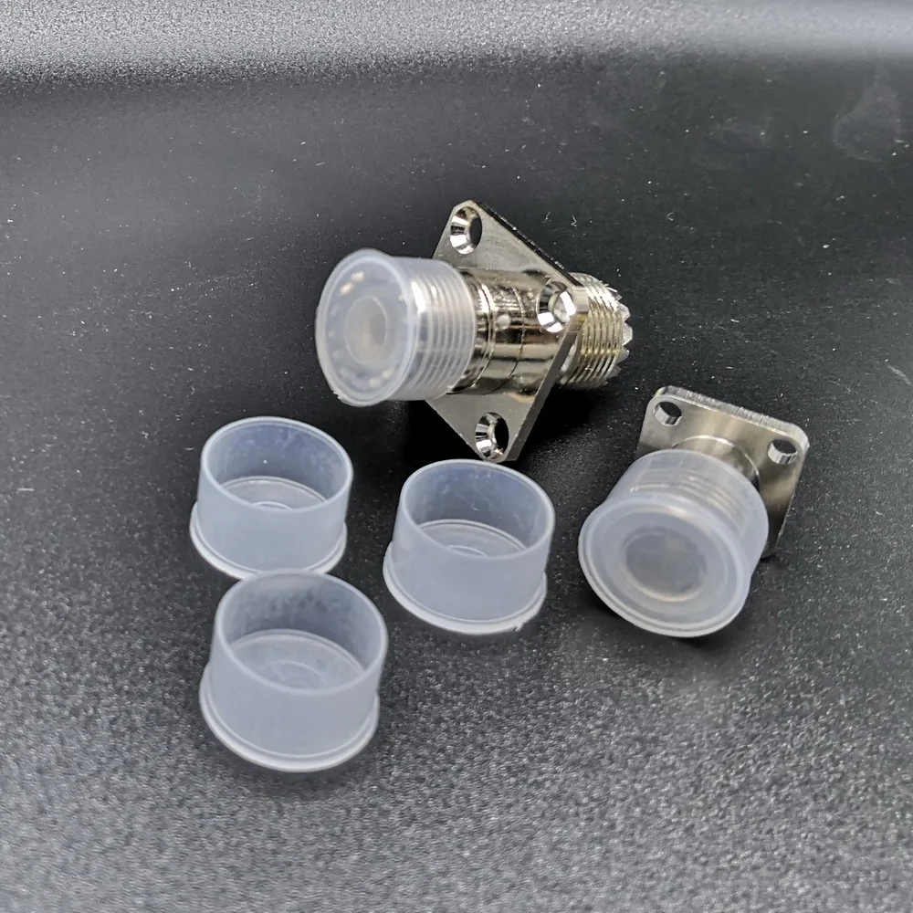 Eightwood 100pcs Red Plastic Dust Caps For SMA Female RF Connectors