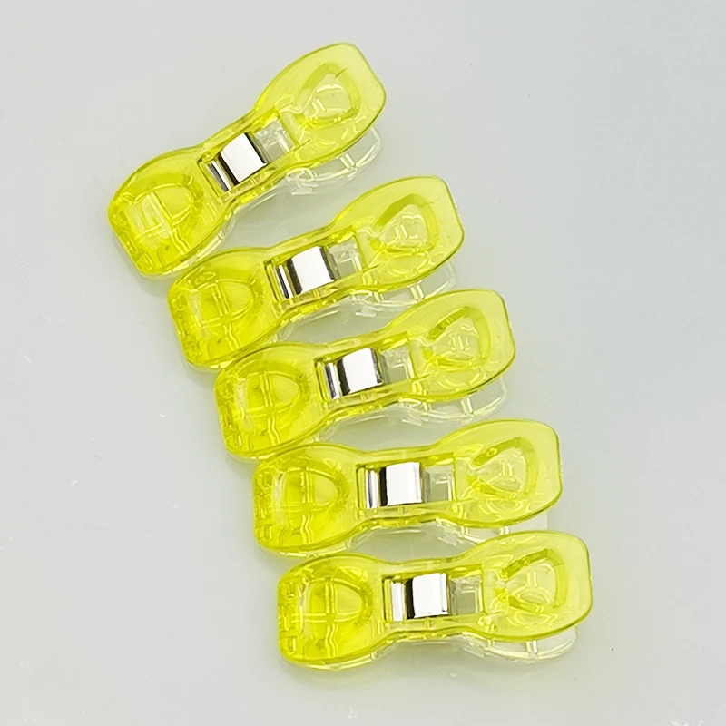 Yellow 5 шт./лот, Большой DIY чехол для работы, пластиковый зажим, окантовка шитье, прищепки, аксессуары для рукоделия, фиксированный зажим - Цвет: Yellow