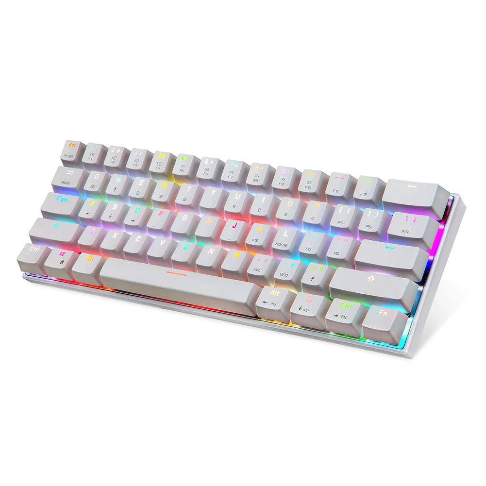 C Проводная Механическая клавиатура Bluetooth с RGB подсветкой 61 клавиатура и клавиши для планшетного ноутбука GV99 - Цвет: C