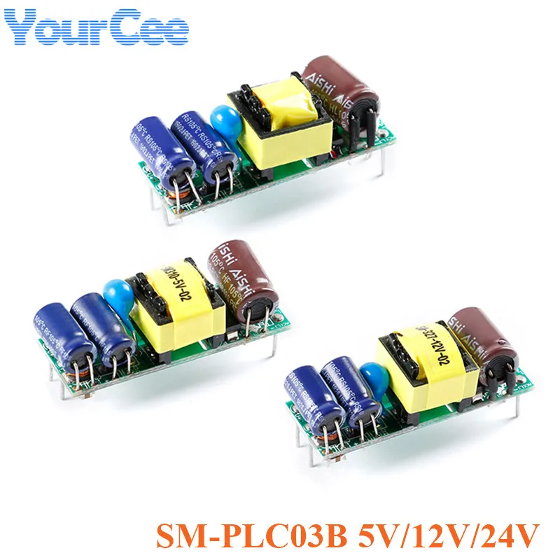 PLC03B 5V 12V 24V 3W Встроенный импульсный источник питания модуль небольшого объема AC-DC