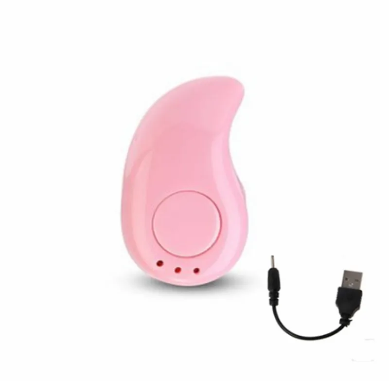 Розовый Беспроводные bluetooth-наушники S530, мини-наушники с кнопками, наушники-вкладыши, спортивные наушники с микрофоном для смартфонов - Цвет: Розовый