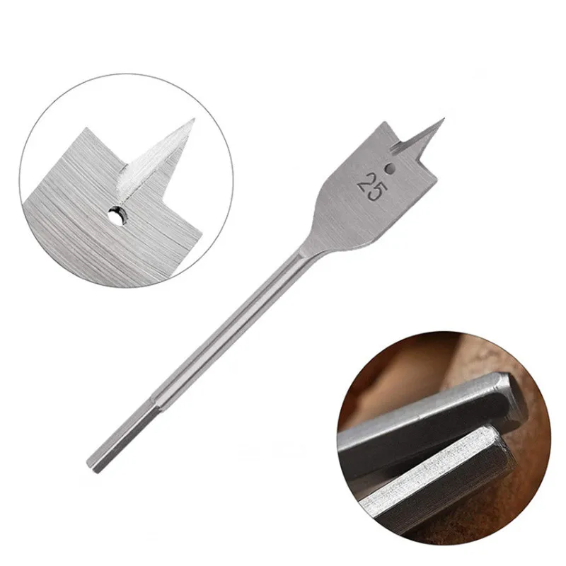 6pcs/set Three-pointed Woodworking Drilling Holes Machine 10-25mm Hex Holder Titanium-plating Punch Drill Bit Set | Инструменты