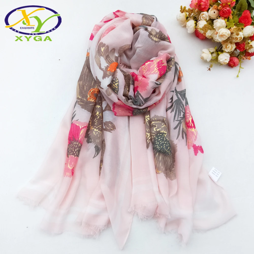 

Cotton Women Long Scarf Flower Soft Spring New Lady's Viscose Shawls Thin Summer Female Wraps Muslim Hijabs Head Scarf