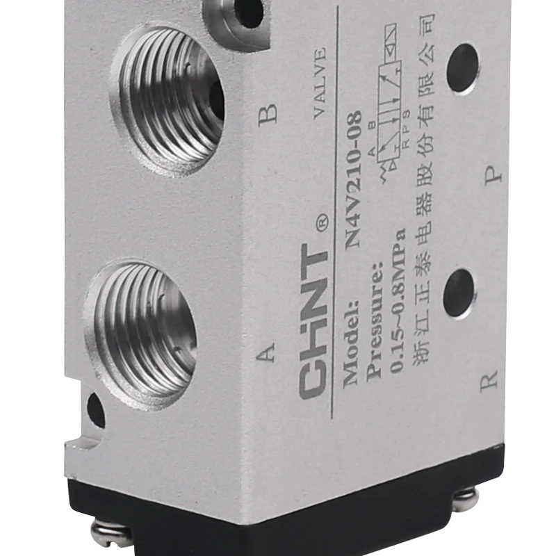 CHNT V�lvula Solenoide de 5 puertos Original CHNT neum�tica N4v210-08 2 posiciones 24 V 220 V N4V210-08