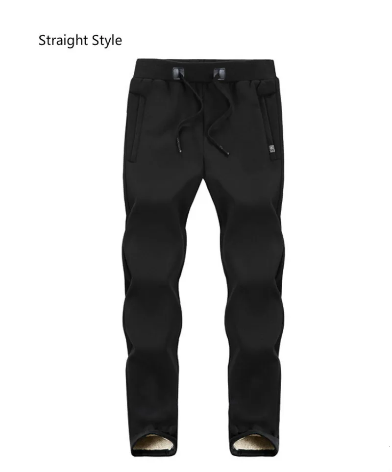 Мужские зимние супер теплые штаны, уличные флисовые штаны для бега, утолщенные спортивные штаны на молнии, уличная одежда для мужчин L 6XL 7XL 8XL