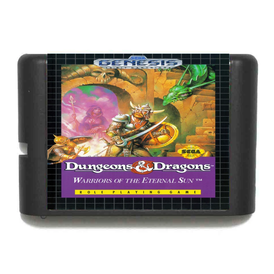 Top quality 16 bit Sega MD game Cartridge for Megadrive Genesis system - Dungeons &amp Dragons Warriors of the Eternal Sun | Электроника