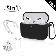 5 в 1, мягкий силиконовый чехол-накладка для наушников Apple Airpods Pro Air Pods 3 Airpodspro, беспроводные наушники-вкладыши с Bluetooth