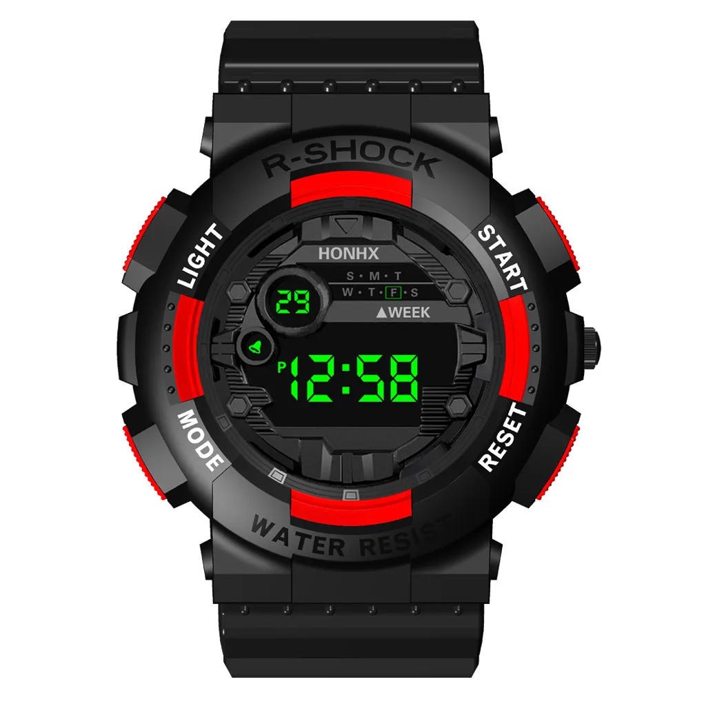 HONHX Sport Watches Men's Led Waterproof Digital Quartz Military Luxury Date Watch Luminous Sensor Digital Clock Relogio Masculi 