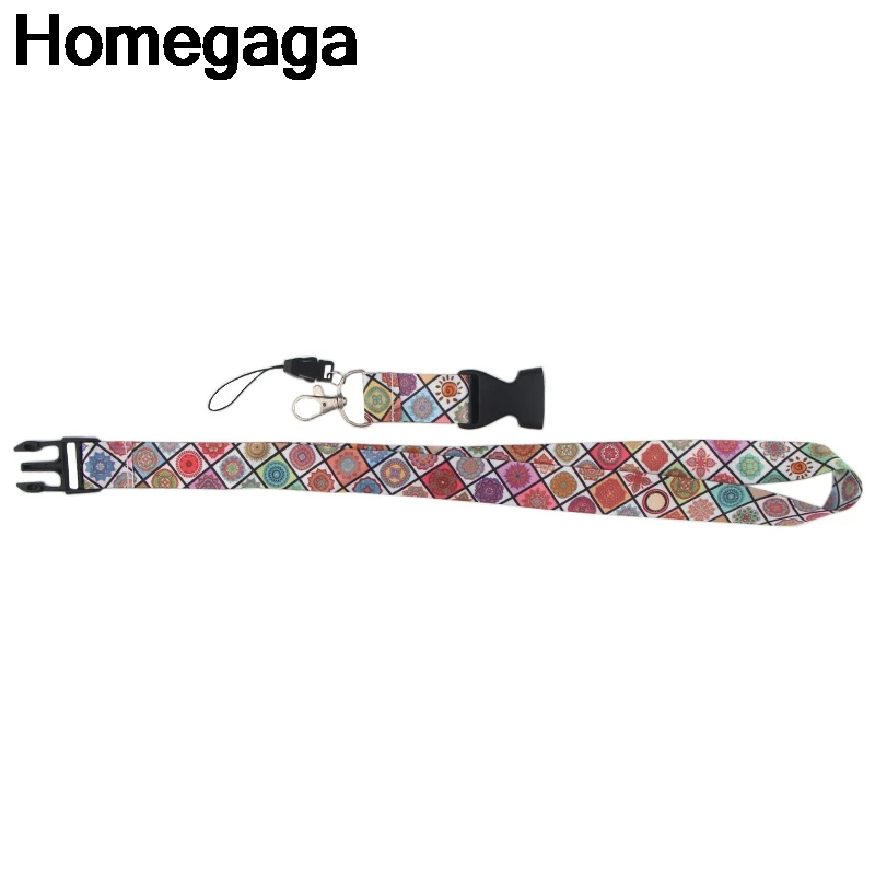 Homegaga винтажный узор Lanyards id Держатели для телефонов ожерелье аксессуар для ключей шеи ремни нагрудные опознавательные Значки для идентификации владельцев тесьма D2333