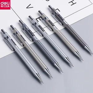 DELI-lápiz de Metal mecánico, alta calidad, 0,5/0,7 Lapices para pintura profesional y útiles escolares de escritura