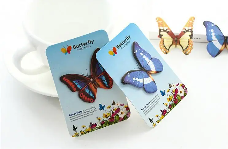 1 Pieces Ellen Brook Korean Cute Butterfly Sticky Notes Creative Stationery Post Notepad Filofax Memo Pad Office School Supplies