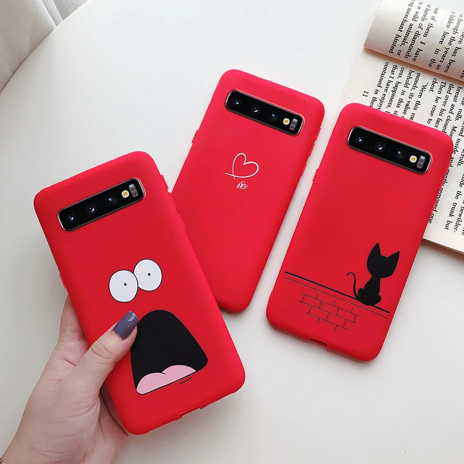 Pour Samsung Galaxy S10 plus S10e S10 + housse multicolore coque de téléphone en Silicone souple pour Galaxy S10e S10 Plus S10 + étui Funda de Couple