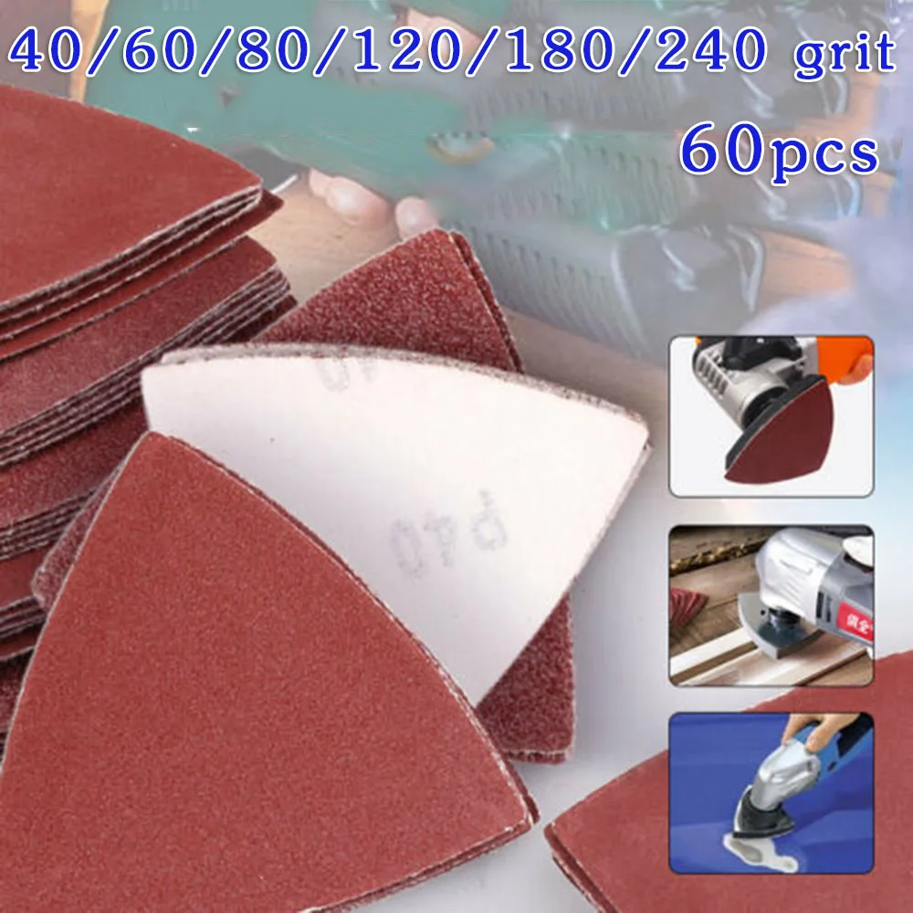 Треугольная шлифование наждачной бумагой шлифовки и полировки 80*80*80 мм 60 шт./компл. для дерева, прочный и надежный