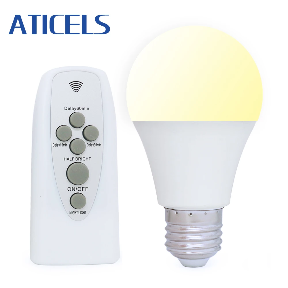 

Smart E27 LED Bulb 5W 3 Color Temperature With RF Remote Control 110-220V LED Lampada Dimmable And Timed Off