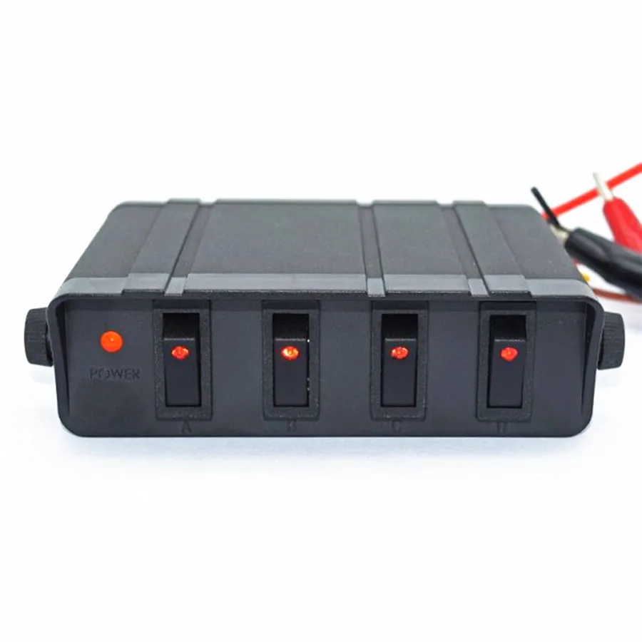 40A 12V 4-переключатель контроллер Панель кулисный переключатель коробка Аварийная Строб-лампа