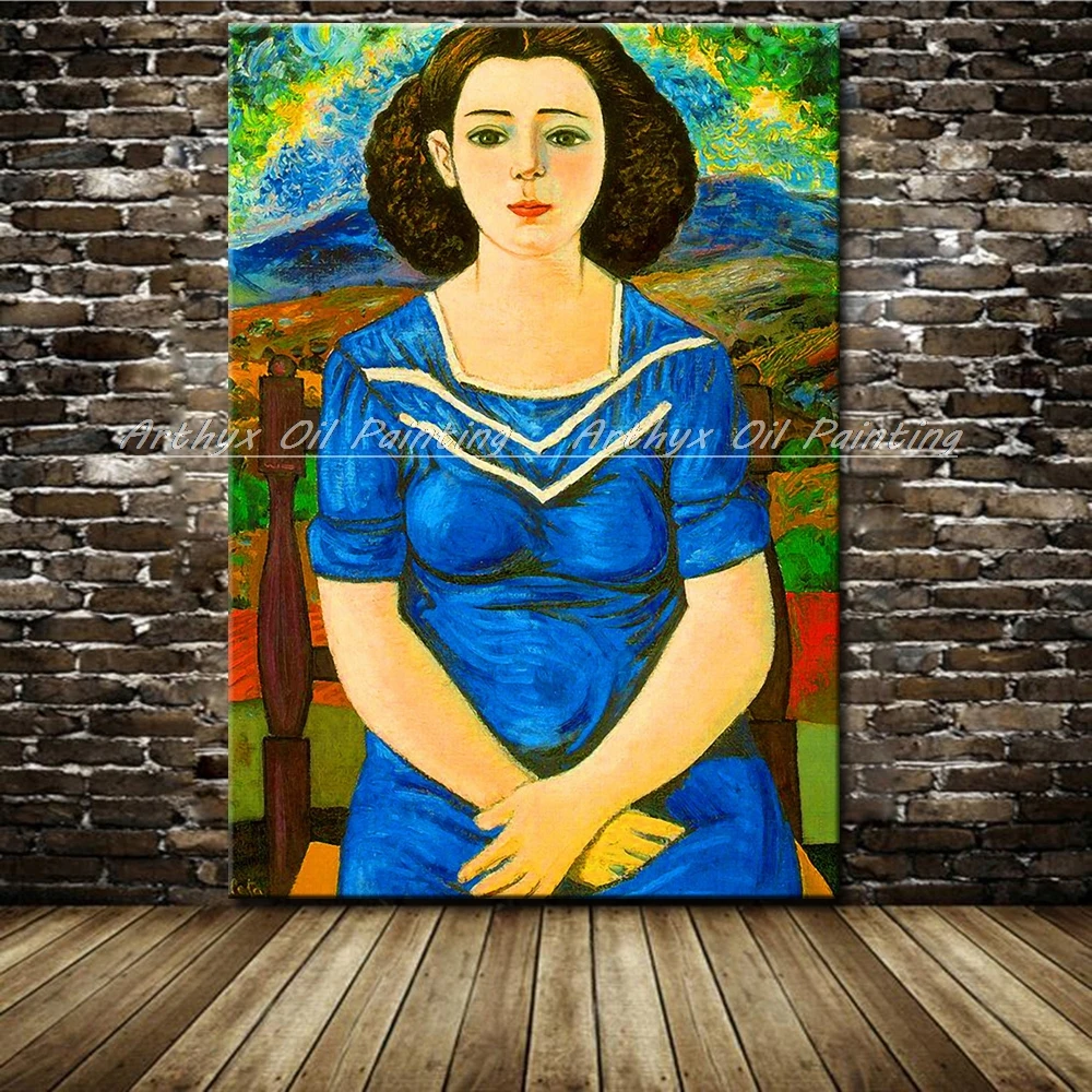 

Arthyx Handpainted Younger Female Cousin Portrait Of Vincent Van Gogh Oil Painting On Canvas,Wall Art For Living Room,Home Decor