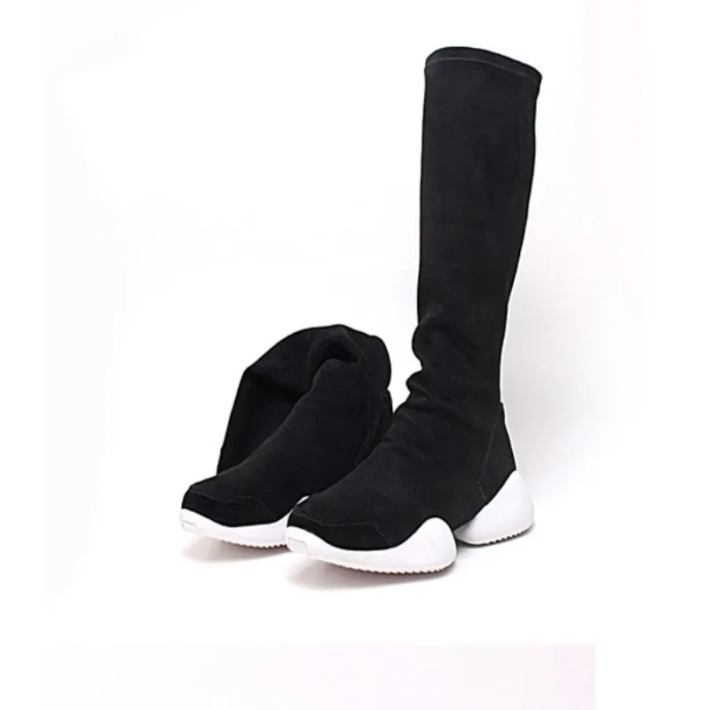 

Высокие мужские ботинки, новинка 2020, эластичная ткань, заостренный носок, классические короткие плюшевые рабочие ботинки, Мужская модная зимняя теплая мужская обувь Botas Hombre