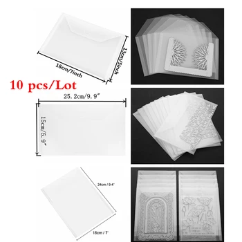 

10pcs/Lot 3 Styp Size Store Clear Stamp Cutting Die Plastic Stencil Storage Bags Pockets for DIY Scrapbooking PVC Plastic Sheet