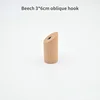 Creative Beech Walnut Wood Hook Wall Wall Mounted Coat  Entrance Clothes Hat Skirt Taper Punch Home Hotel Decoration Robe Hanger 6